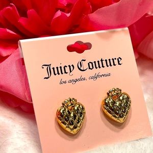 💕Juicy Couture Heart Crown Earrings with Rhinestones
